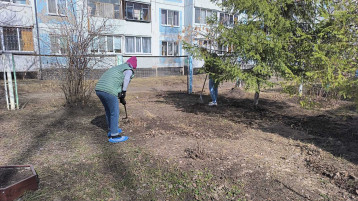 "Дружный экипаж" на субботнике "Дружный экипаж" на субботнике.